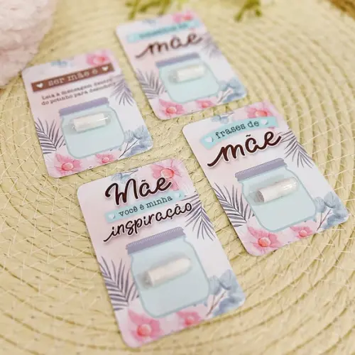 Card + Pílula com Frase- Dia das Mães