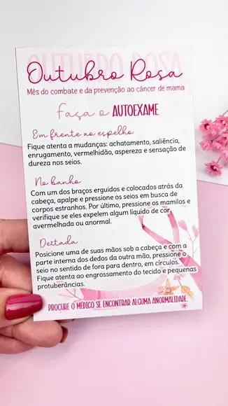 Card Auto Exame- Outubro Rosa