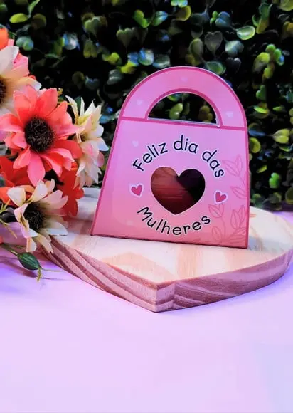 Card Bolsinha com Nucita- Dia da Mulher