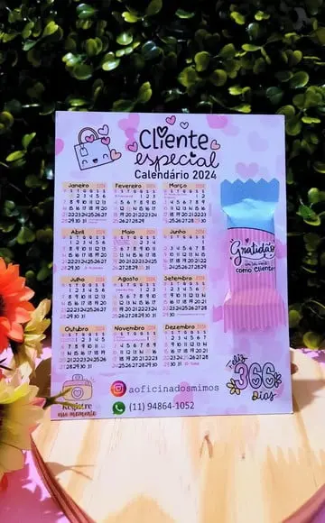 Card Calendáio com Balinha