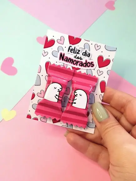 Card com 2 Balinhas- DIA DOS NAMORADOS