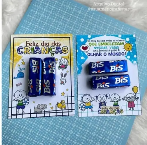 Card com 2 Bis- Dia das Crianças