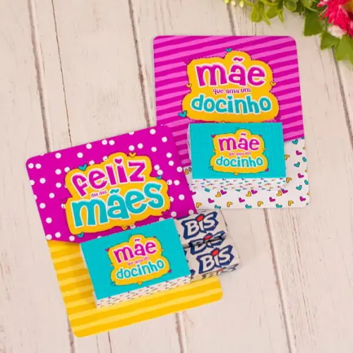 Card com 2 Bis- Dia das Mães
