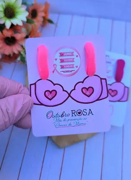 Card com 2 Xuxinhas- Outubro Rosa