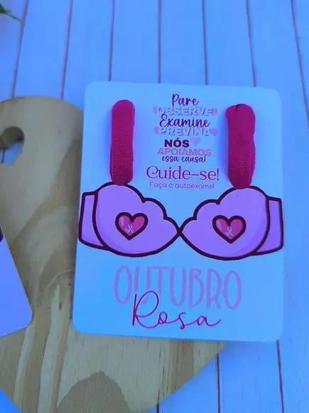 Card com 2 Xuxinhas- Outubro Rosa