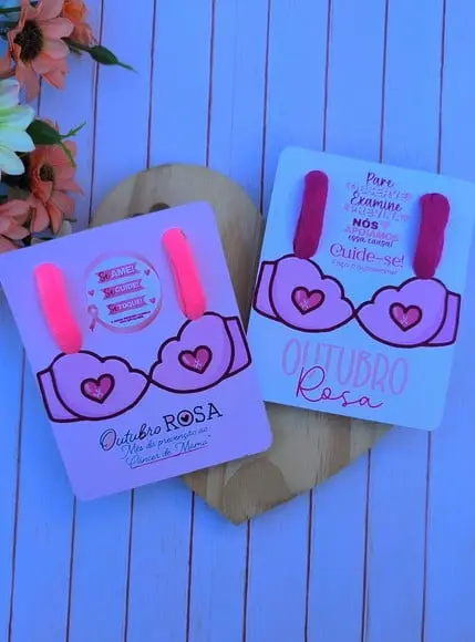 Card com 2 Xuxinhas- Outubro Rosa