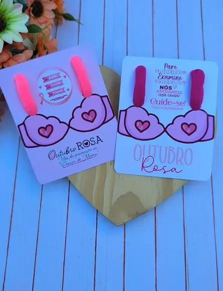 Card com 2 Xuxinhas- Outubro Rosa