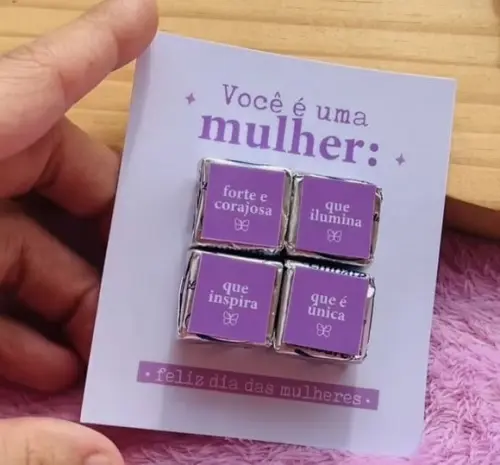 Card com 4 Docinhos Dadinho- Dia da Mulher