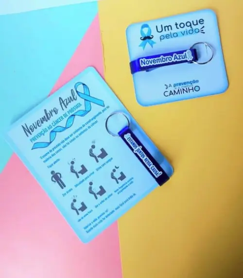 Card com Abridor de Garrafa- Novembro Azul