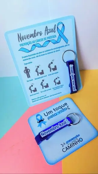 Card com Abridor de Garrafa- Novembro Azul