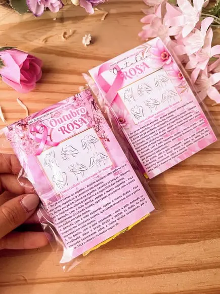 Card com Balinha Bubbaloo- Outubro Rosa