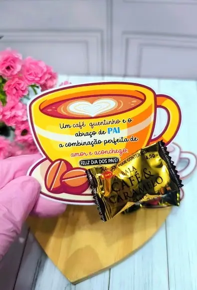 Card com Balinha de Café- Dia dos Pais