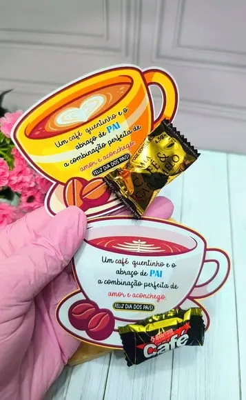 Card com Balinha de Café- Dia dos Pais
