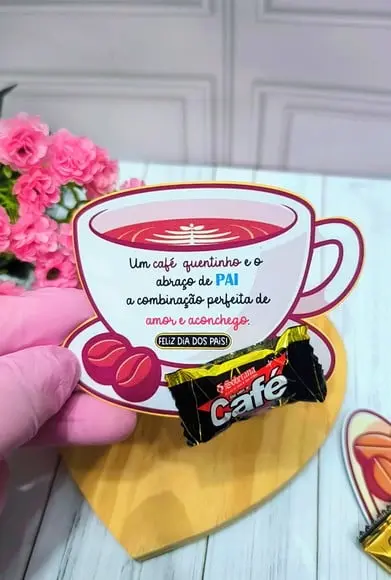 Card com Balinha de Café- Dia dos Pais