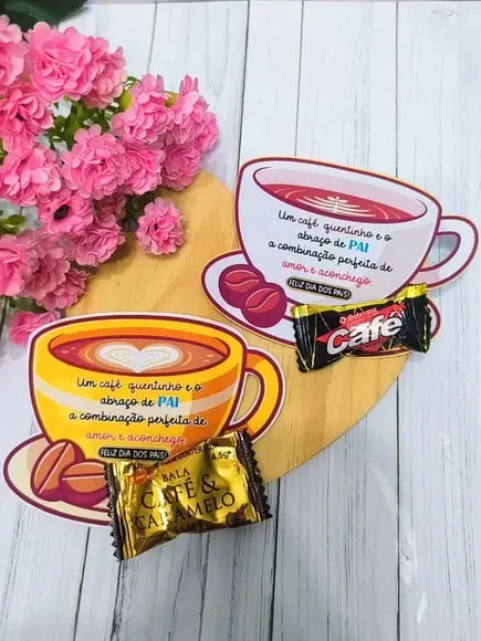 Card com Balinha de Café- Dia dos Pais