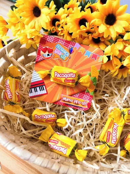 Card com Balinha de Paçoca- Festa Junina