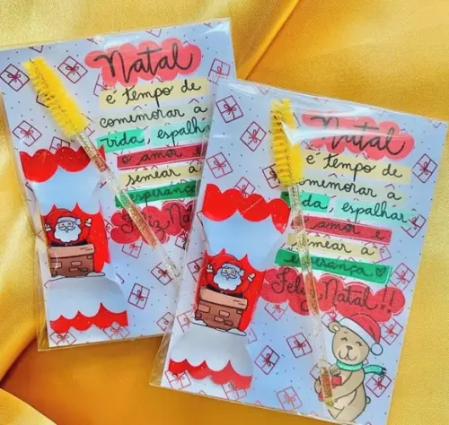 Card com Balinha e Escovinha- Natal