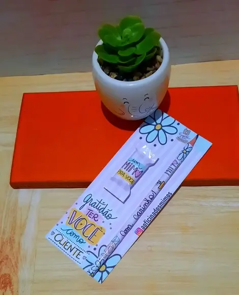 Card com Balinha e Lápis- Mimo Cliente