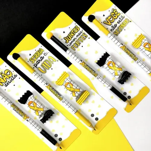 Card com Balinha e Lápis ou Caneta -leia Descrição!