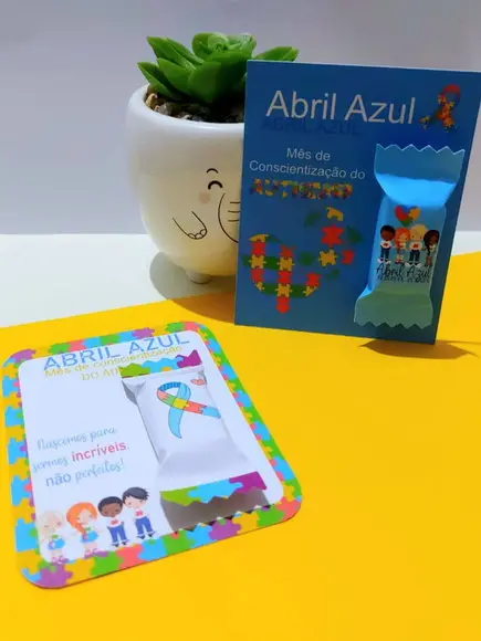 Card com Balinha- Abril Azul