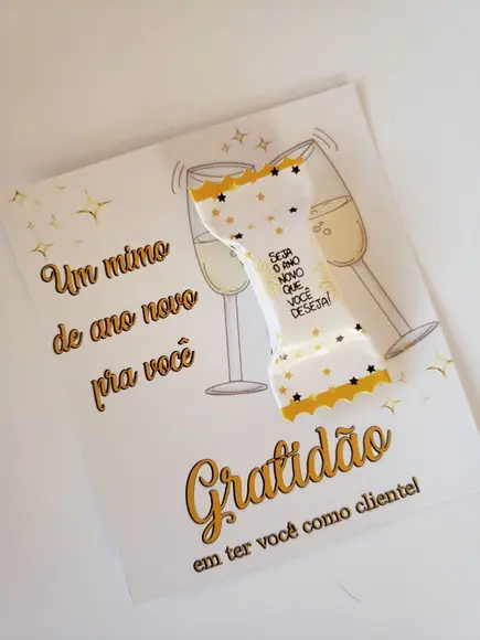 Card com Balinha- Ano Novo