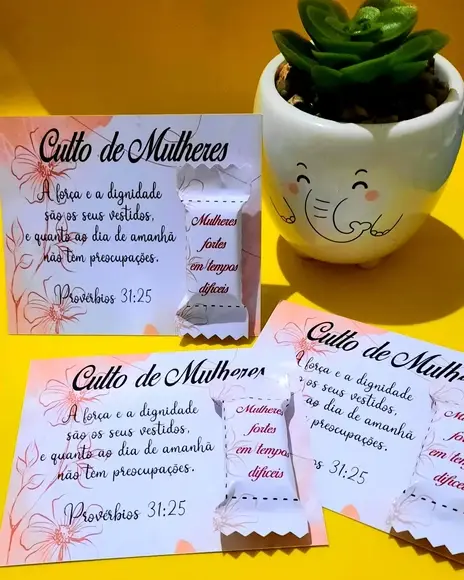 Card com Balinha- CULTO de Mulheres