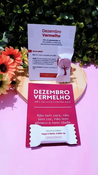 Card com Balinha- Dezembro Vermelho