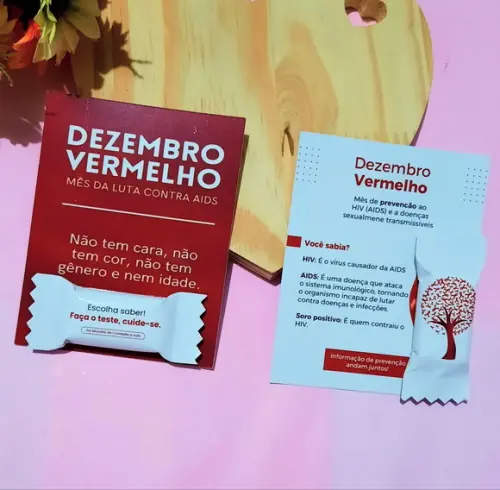 Card com Balinha- Dezembro Vermelho