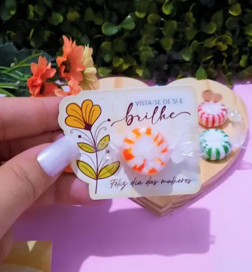 Card com Balinha- Dia da Mulher