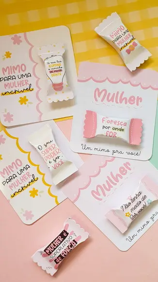 Card com Balinha- Dia da Mulher