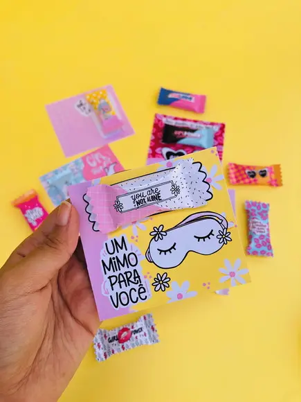 Card com Balinha- Dia da Mulher