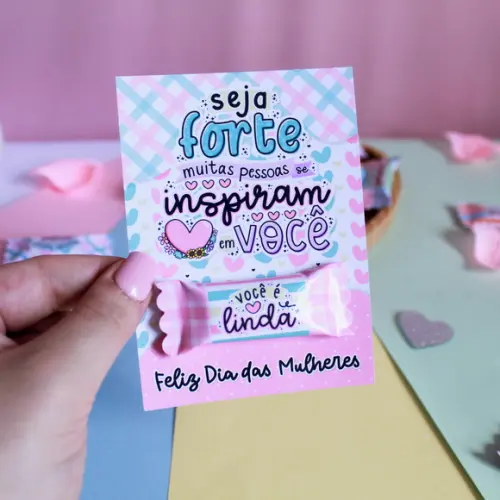 Card com Balinha- Dia da Mulher