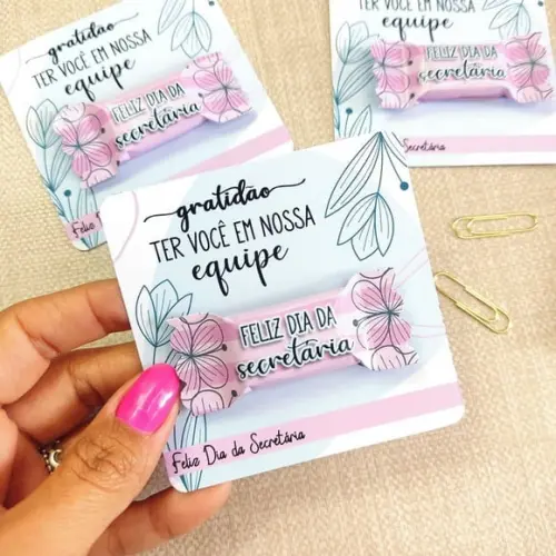 Card com Balinha- Dia da Secretária