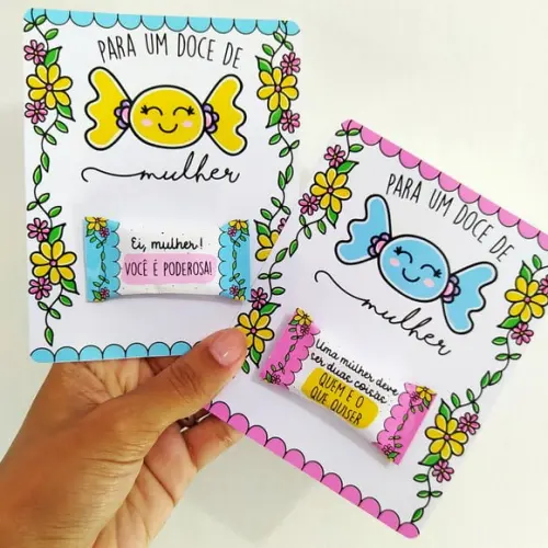 CARD COM BALINHA- DIA DA MULHER
