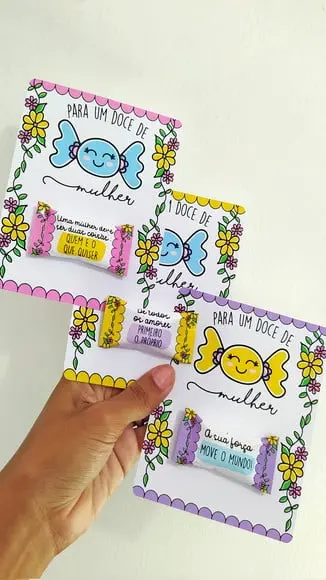 CARD COM BALINHA- DIA DA MULHER