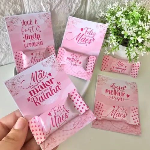 Card com Balinha- Dia das Mães