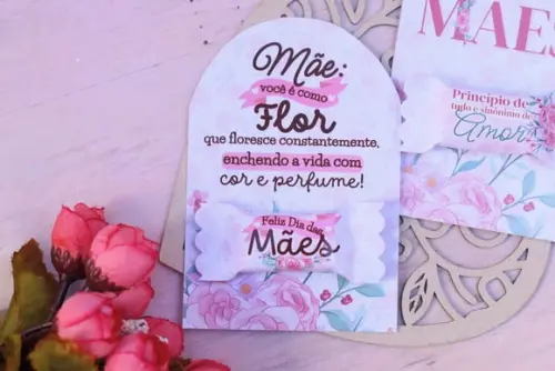 Card com Balinha- Dia das Mães