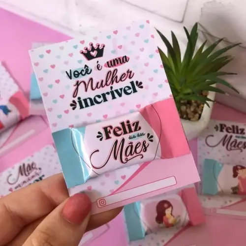 Card com Balinha- Dia das Mães