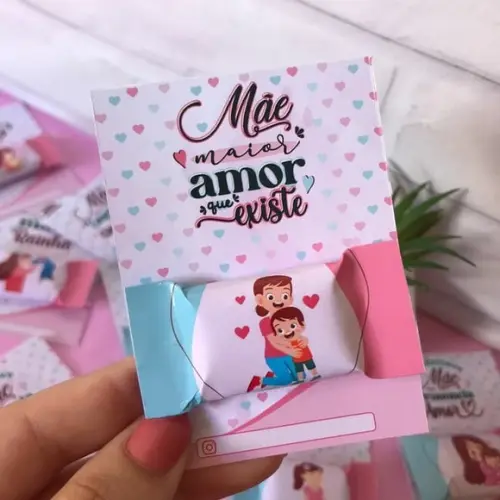 Card com Balinha- Dia das Mães