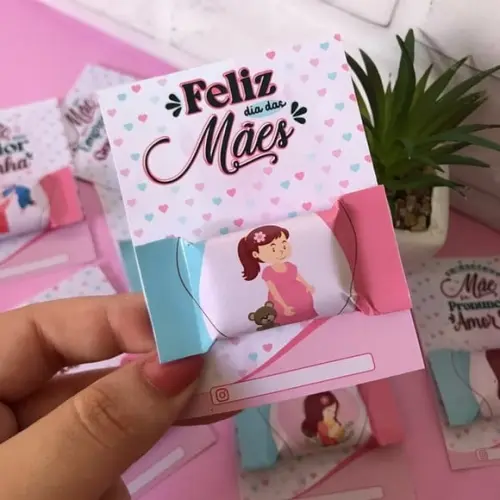 Card com Balinha- Dia das Mães
