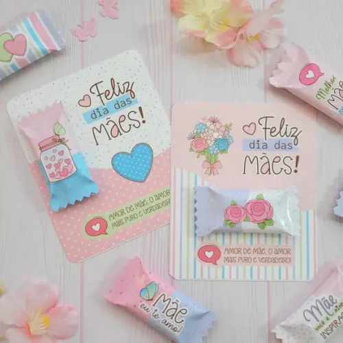 Card com Balinha- Dia das Mães