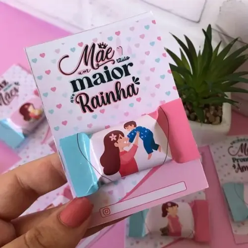 Card com Balinha- Dia das Mães