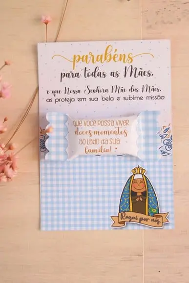 Card com Balinha- Dia das Mães