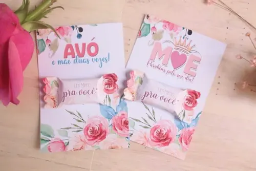 Card com Balinha- Dia das Mães