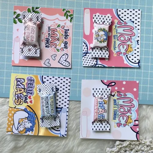 Card com Balinha- Dia das Mães
