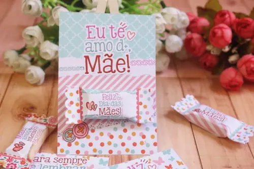 Card com Balinha- Dia das Mães