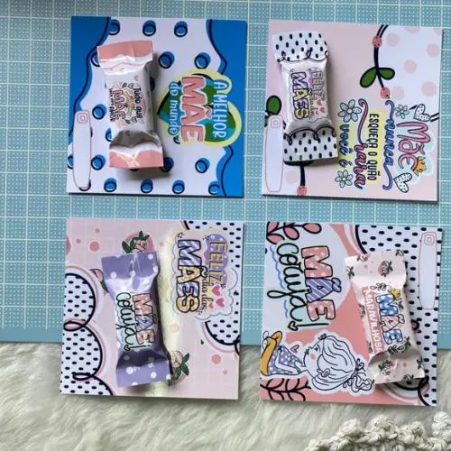 Card com Balinha- Dia das Mães