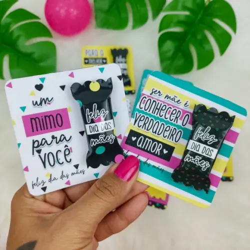 Card com Balinha- Dia das Mães