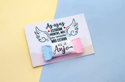 Card com Balinha- Dia das Mães- Mães de Anjo