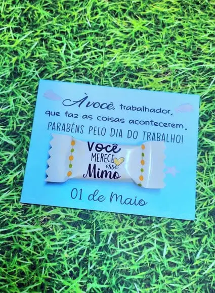Card com Balinha- Dia do Trabalho